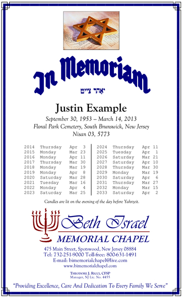 In Memoriam Poster In Memoriam Poster